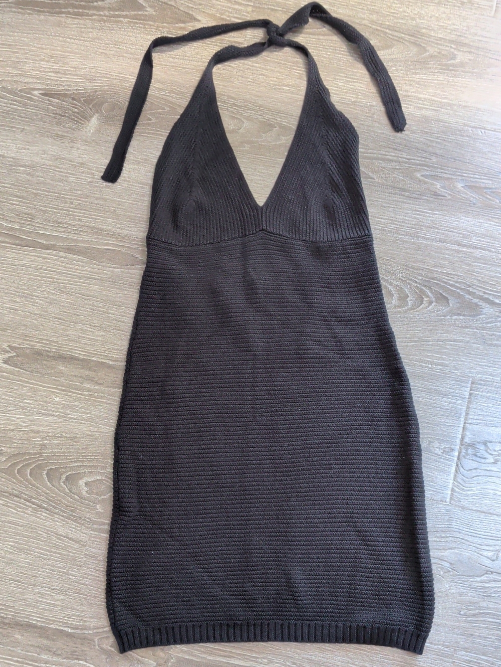 Black Knit Dress/ Cover Up